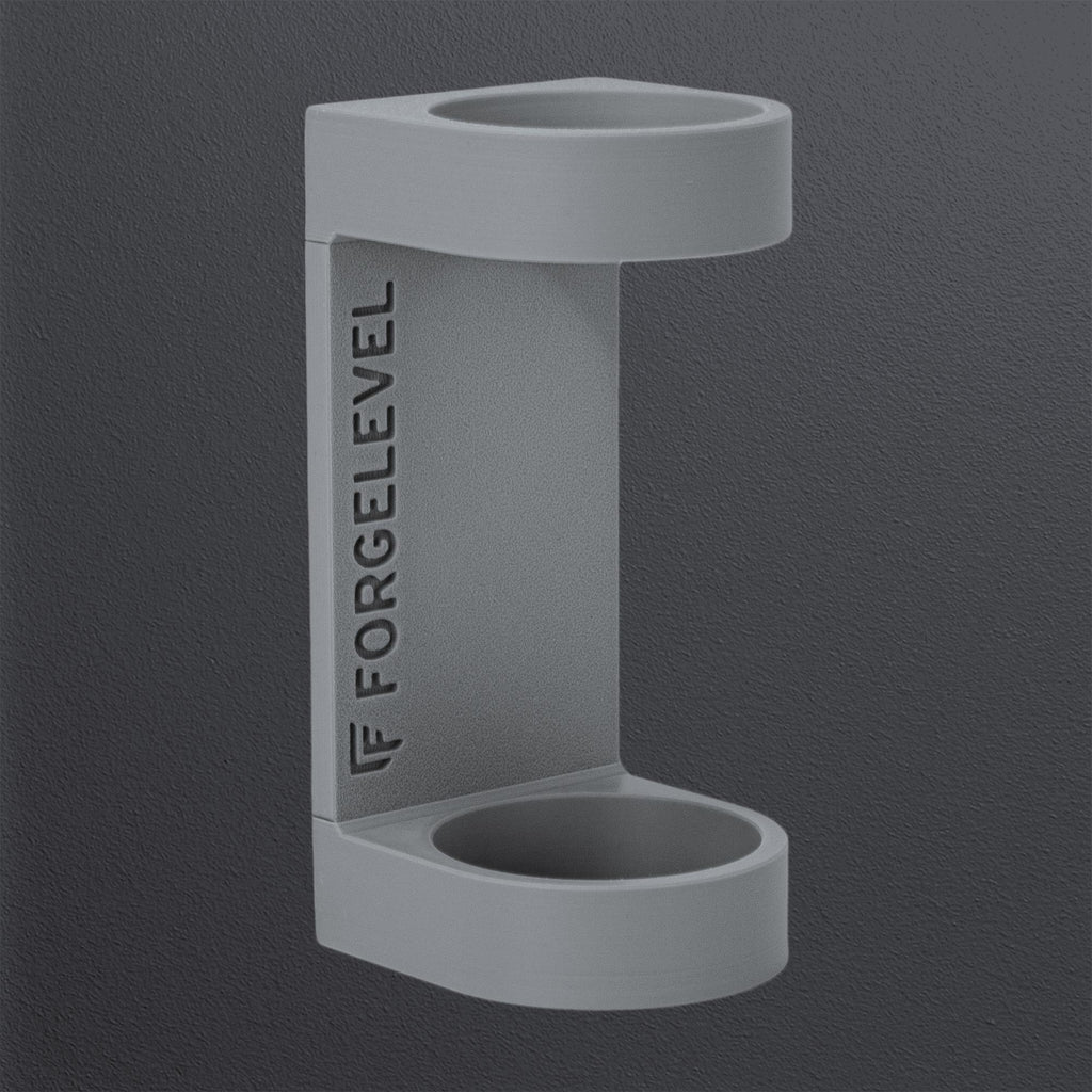 Produktbild Schalldämpferhalter L in grau, mit dunklem Hintergrund