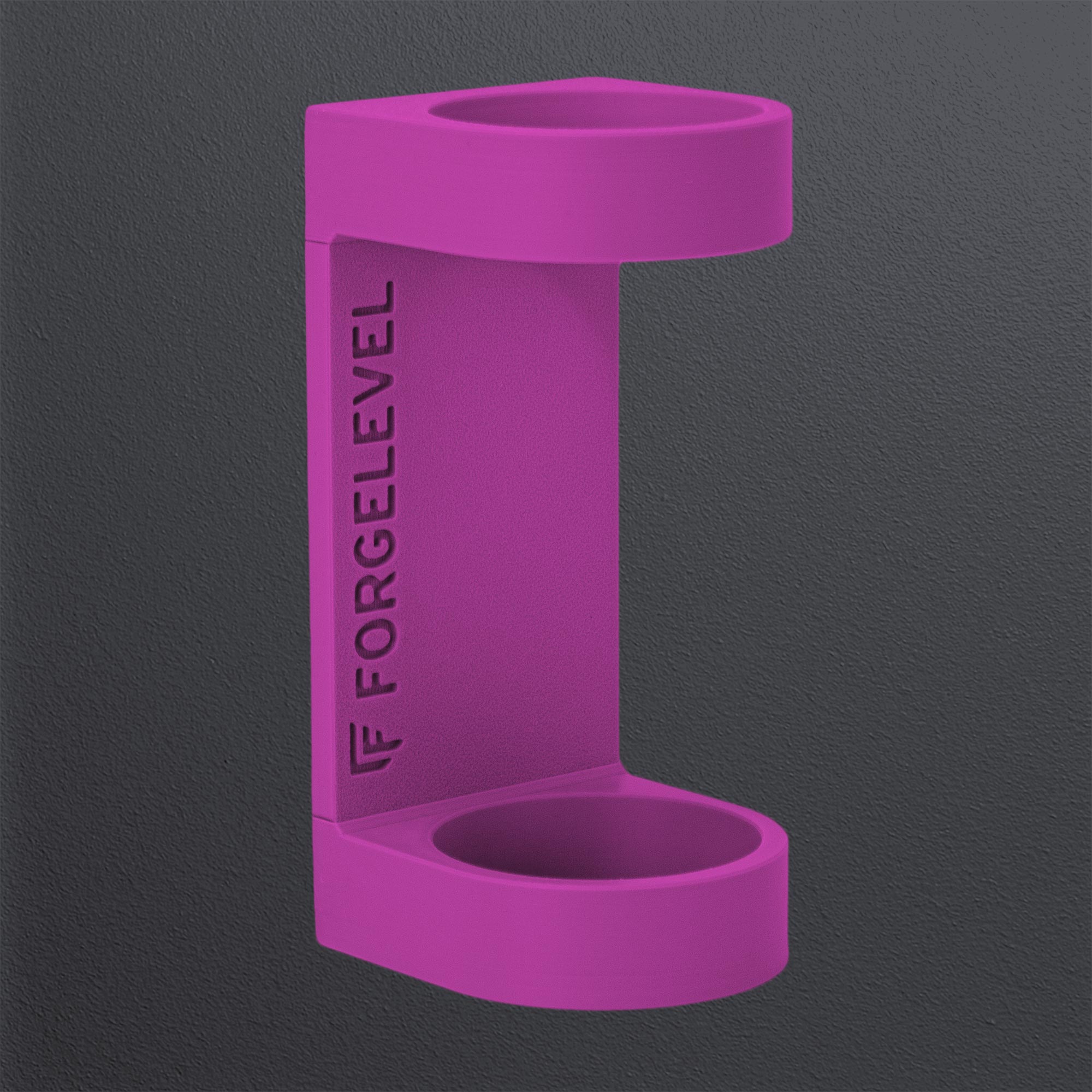 Produktbild Schalldämpferhalter L in neonpink, mit dunklem Hintergrund