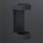 Produktbild Schalldämpferhalter L in Schwarz, mit dunklem Hintergrund