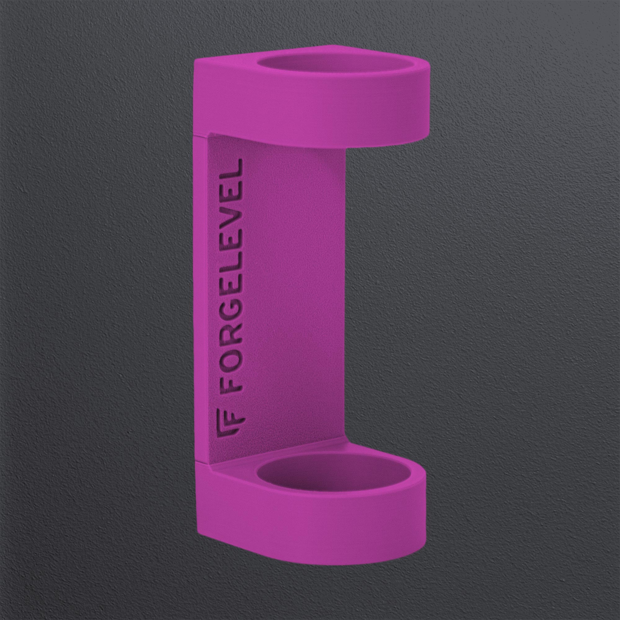 Produktbild Schalldämpferhalter M in neonpink, mit dunklem Hintergrund